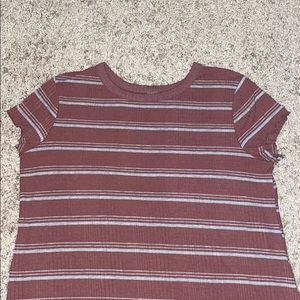 Rose pink and gray stripped dress